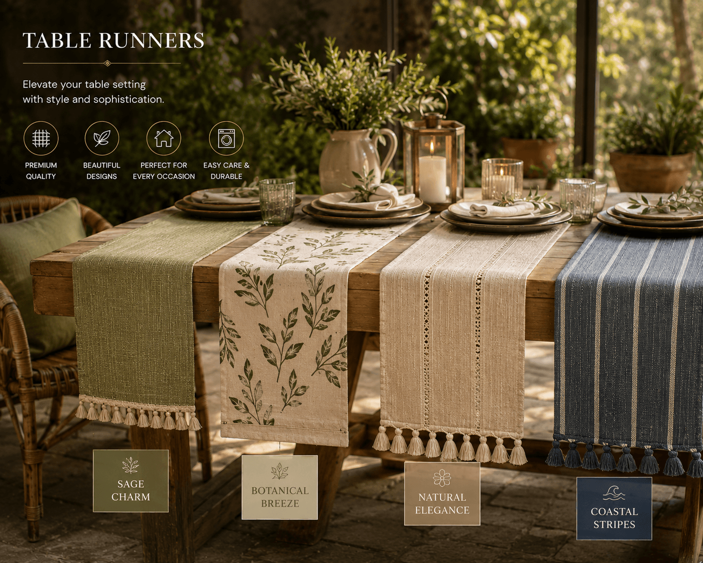 Block Print Runner — Terracotta