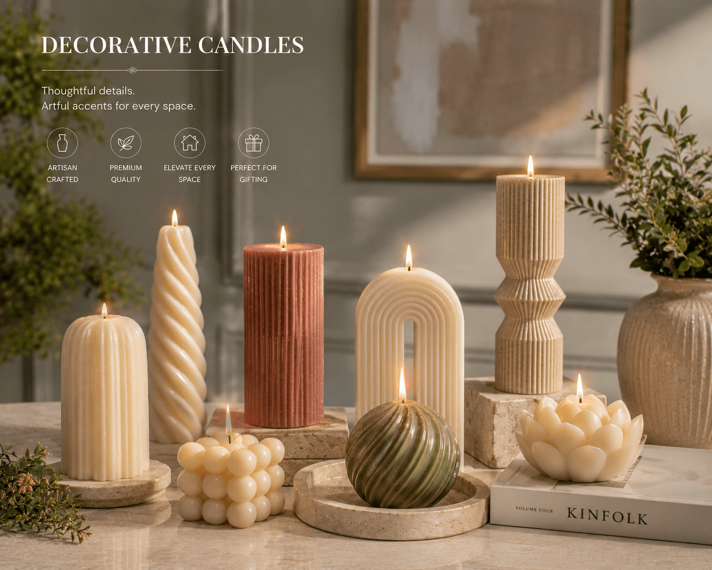Sphere Candle — Blush