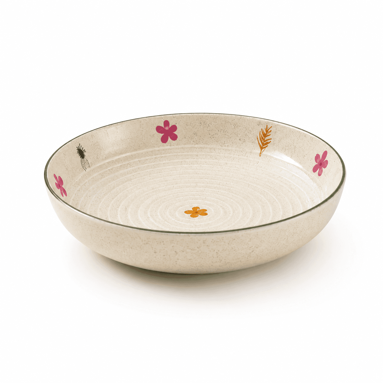 Bloom & Petal Ceramic Serving Bowl - Image 1