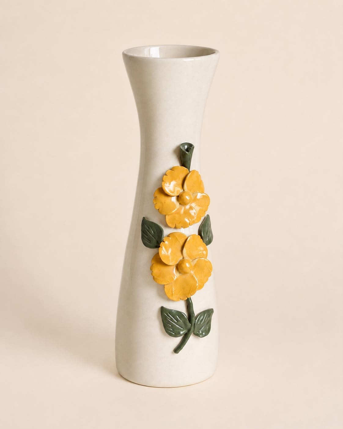 Sunehri Bloom Ceramic Vase - Image 1