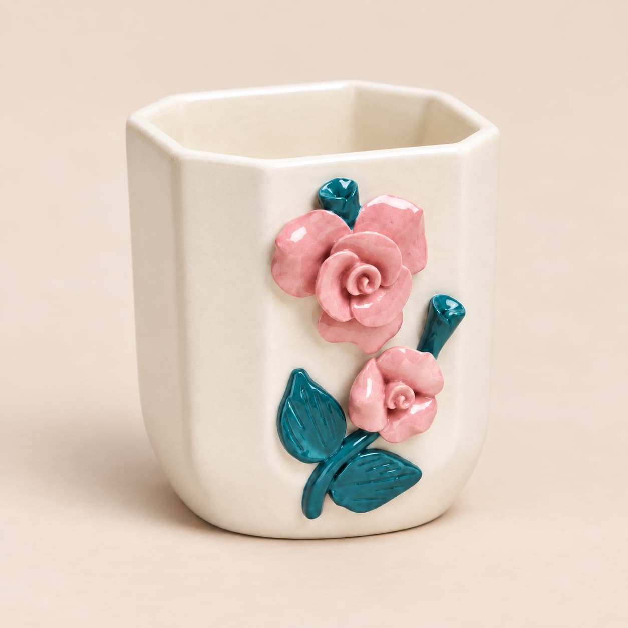 Blush Bloom Ceramic Planter