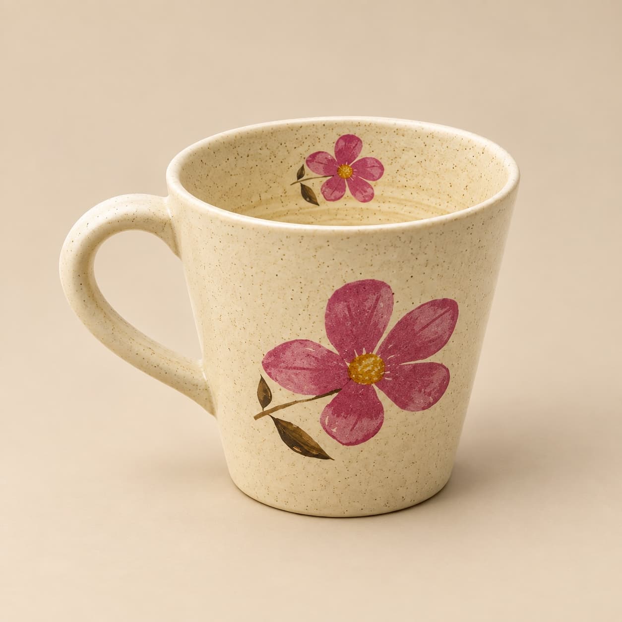 Gulbahar Pink Floral Mug Set of 6 - Image 1