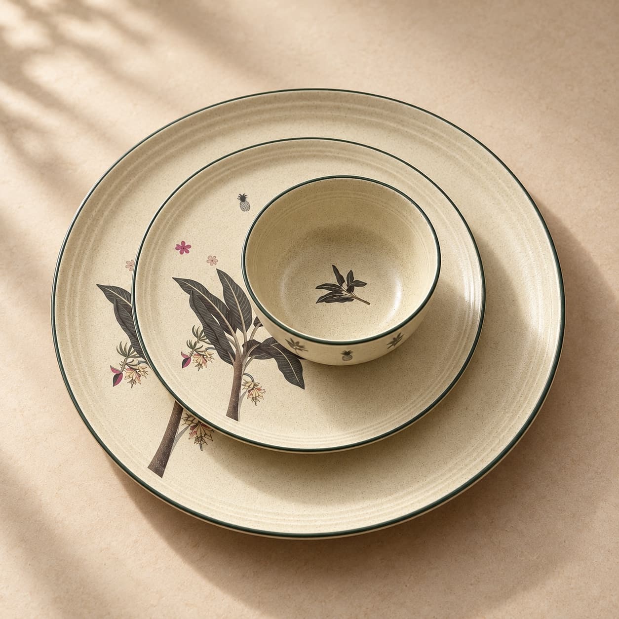 Vanya Leaf & Bloom Dinner Set - Image 1